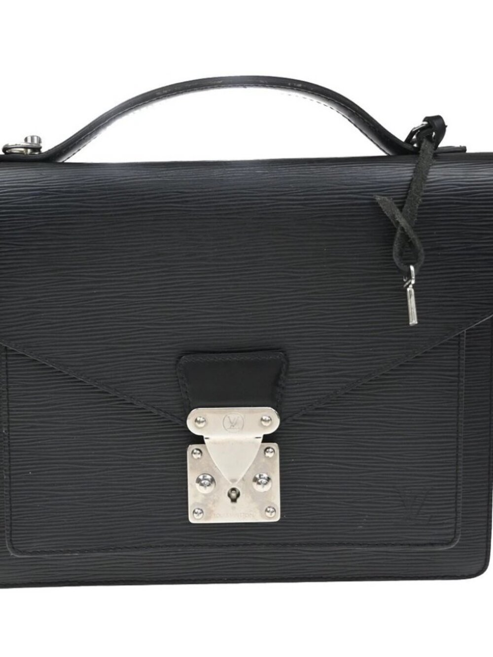 LOUIS VUITTON Monceau 28 Hand bag Epi Leather Black M52792 SHW 18TA815